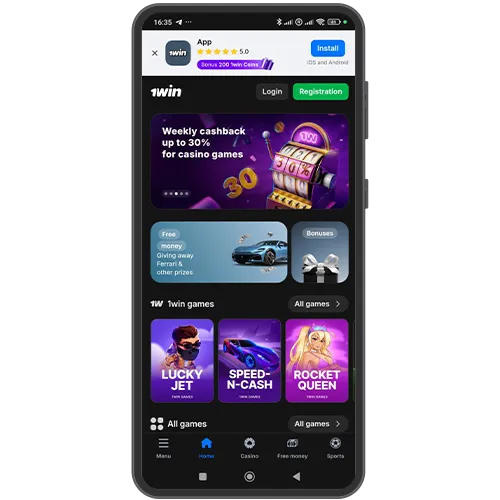 1win app available for Android and iOS